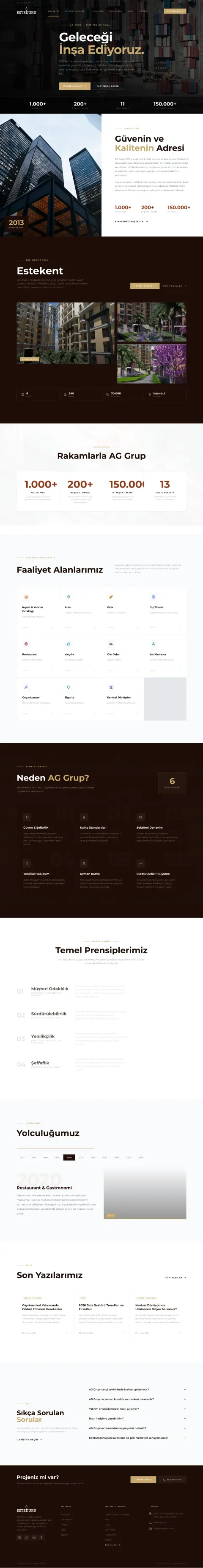 AG Grup holding web sitesi