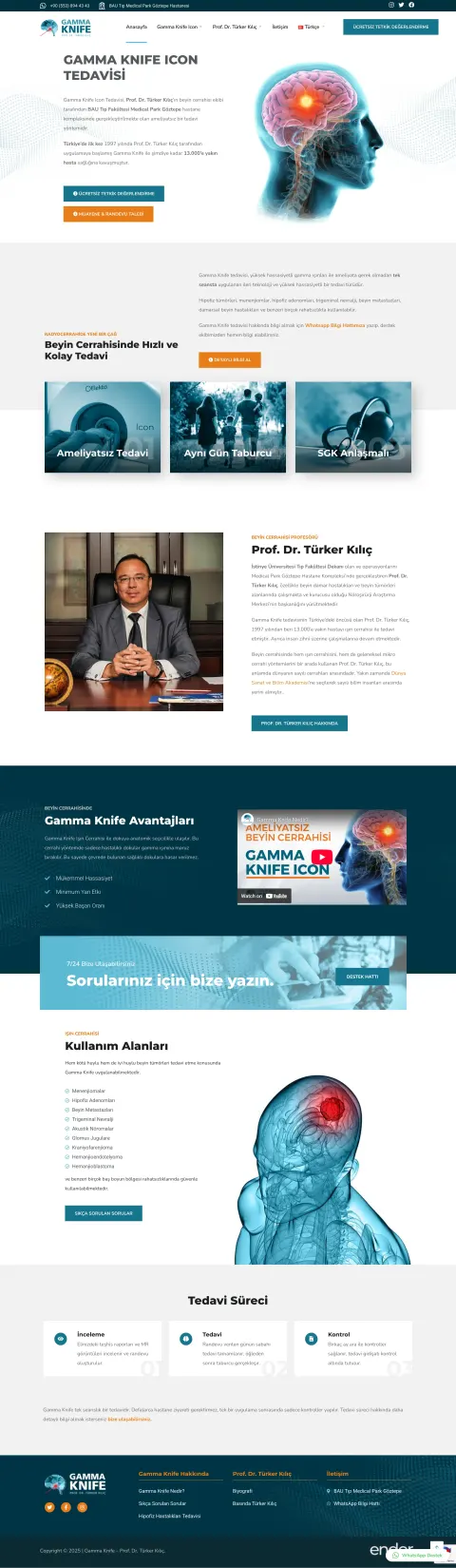 Gamma Knife tıbbi web sitesi